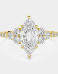 Cluster Diamond Ring - Marquise Lab Diamond