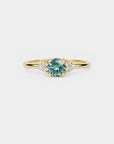 Cluster Sapphire Ring - 0.62ct round sapphire