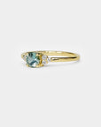 Cluster Sapphire Ring - 0.62ct round sapphire