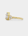 Cluster Diamond Ring - Pear Lab Diamond