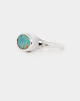 Boulder Opal Ring, Sterling Silver Opal Ring, Natural Boulder Opal Jewelry, Opal and Diamond Ring, Sterling Silver Gemstone Jewelry.