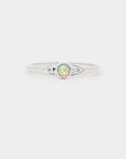 Australian Opal Ring, Crystal Opal Jewelry, 9k Gold Opal Ring, Opal and Diamond Ring, Gold Gemstone Ring, Natural Crystal Opal Jewelry.