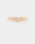 Australian Opal Ring, Crystal Opal Jewelry, 9k Gold Opal Ring, Opal and Diamond Ring, Gold Gemstone Ring, Natural Crystal Opal Jewelry.