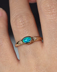 Boulder Opal Ring, 9k Gold Opal Ring, Solid boulder Opal Jewelry, Opal and Diamond Ring, 9k Gold Gemstone Jewelry.