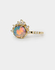 Tiara black Opal Ring - 1.16ct black opal