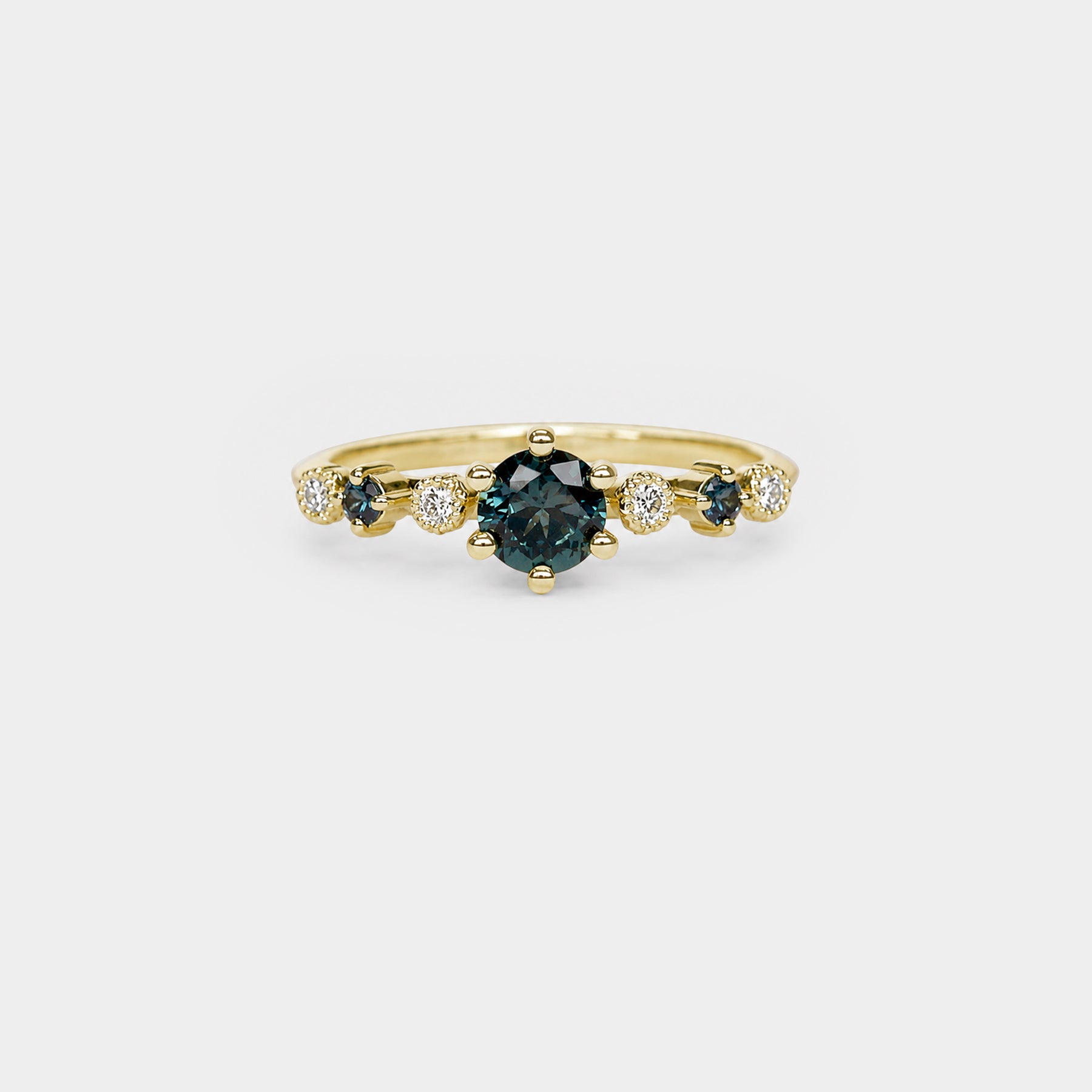 Harmony Engagement Ring - 0.52ct round sapphire