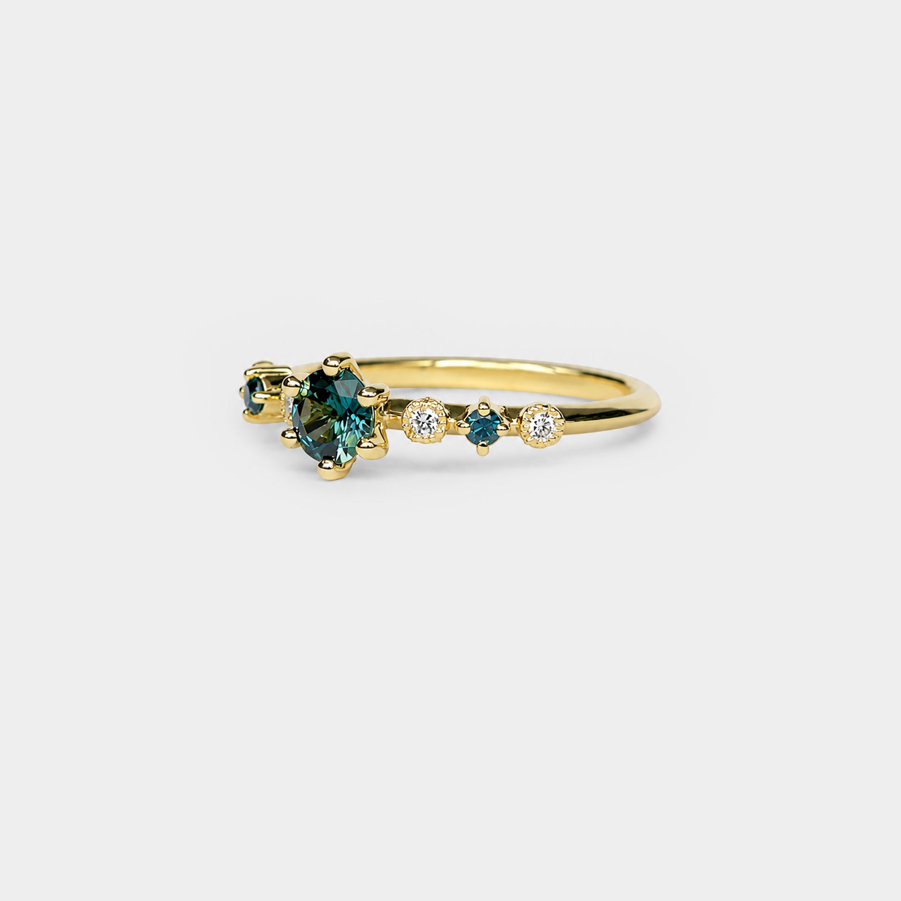 Harmony Engagement Ring - 0.52ct round sapphire