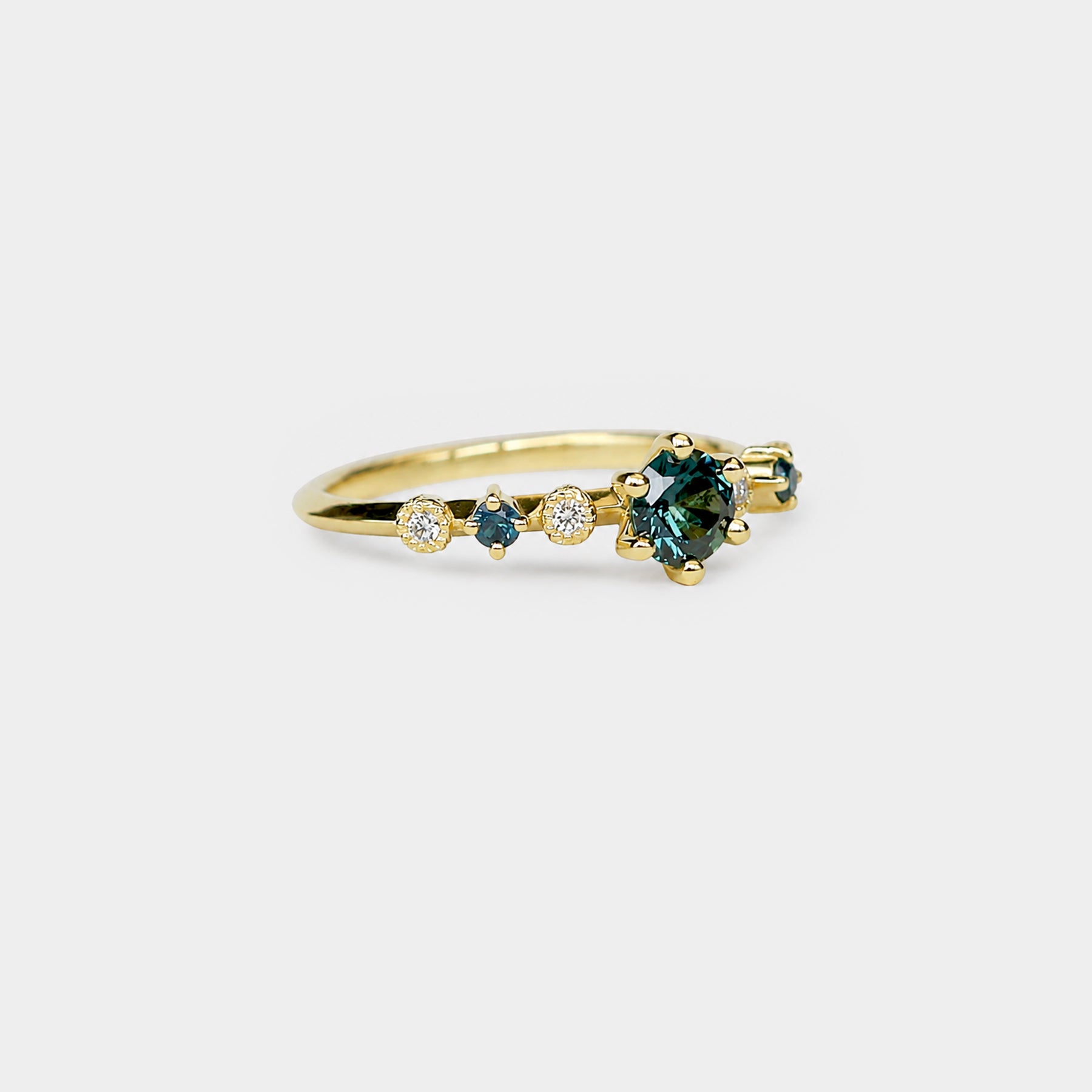 Harmony Engagement Ring - 0.52ct round sapphire