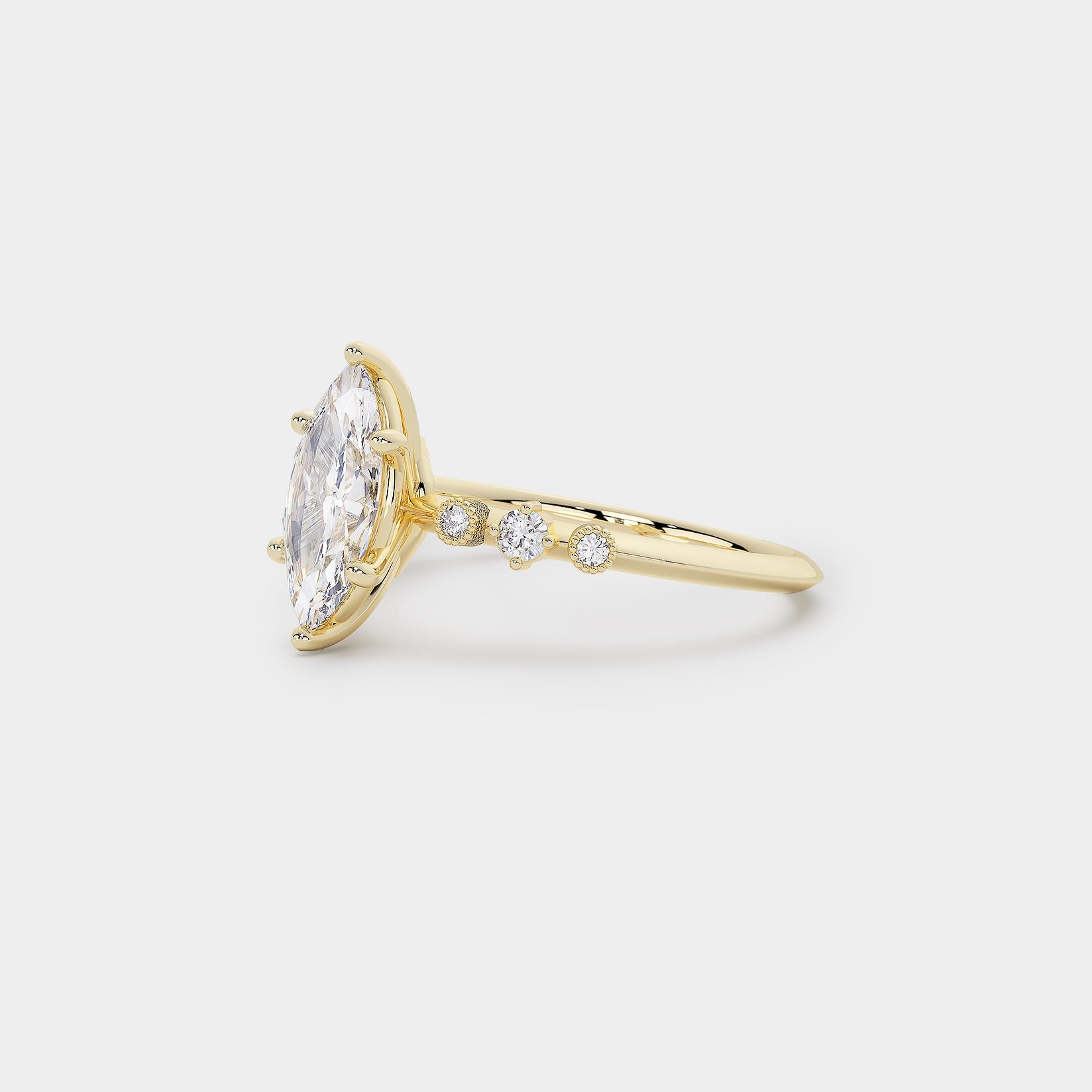 Harmony Diamond Ring - Marquise Lab Diamond