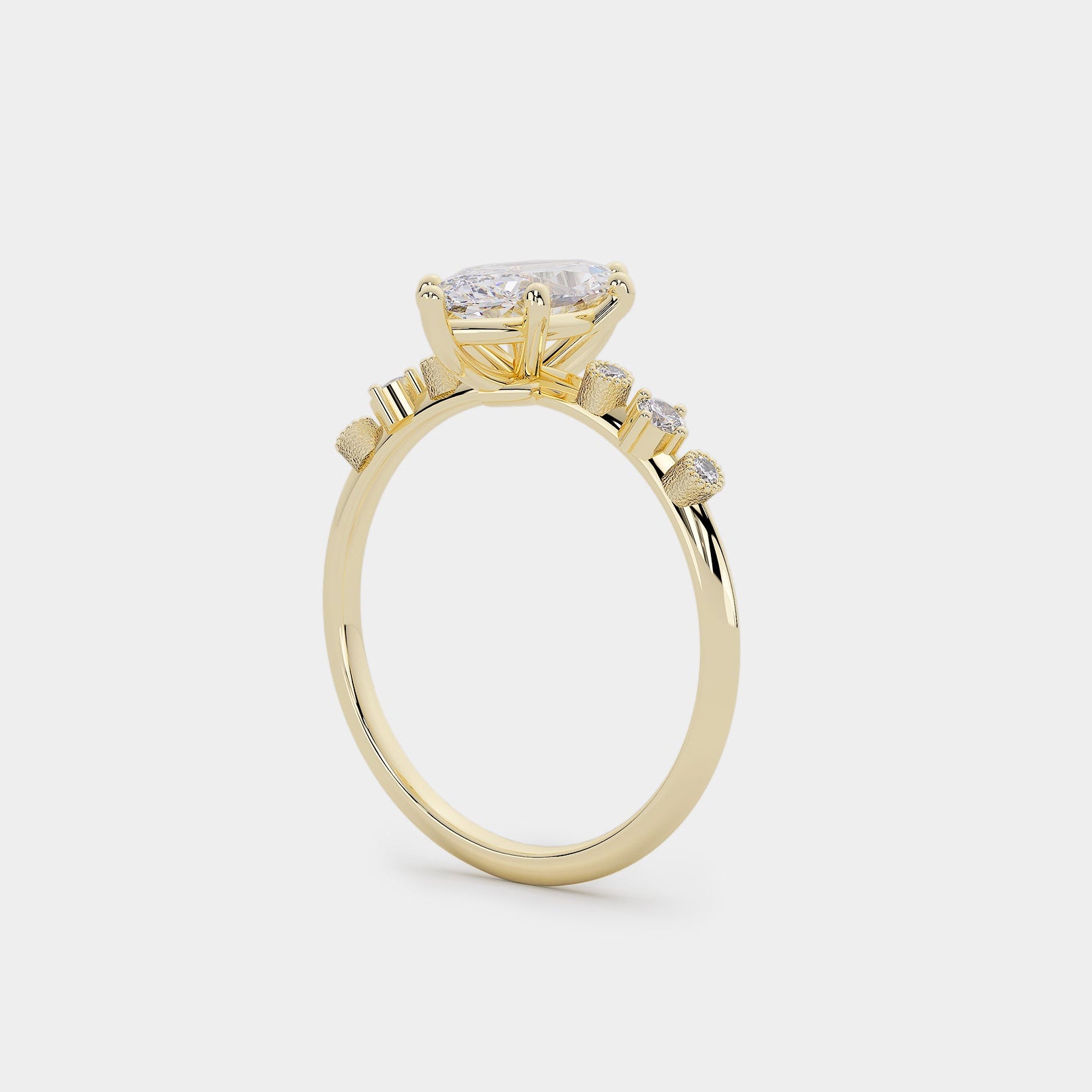 Harmony Diamond Ring - Marquise Lab Diamond