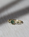 Harmony Engagement Ring - 0.58ct round natural sapphire