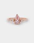 Destiny pink morganite ring - 1.17ct pear morganite