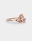 Destiny pink morganite ring - 1.17ct pear morganite