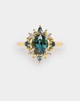Estella Halo Sapphire ring - 1.69ct Oval Sapphire