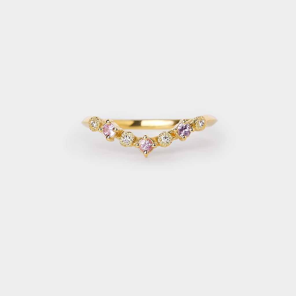 Harmony Wavy Band - pink sapphire