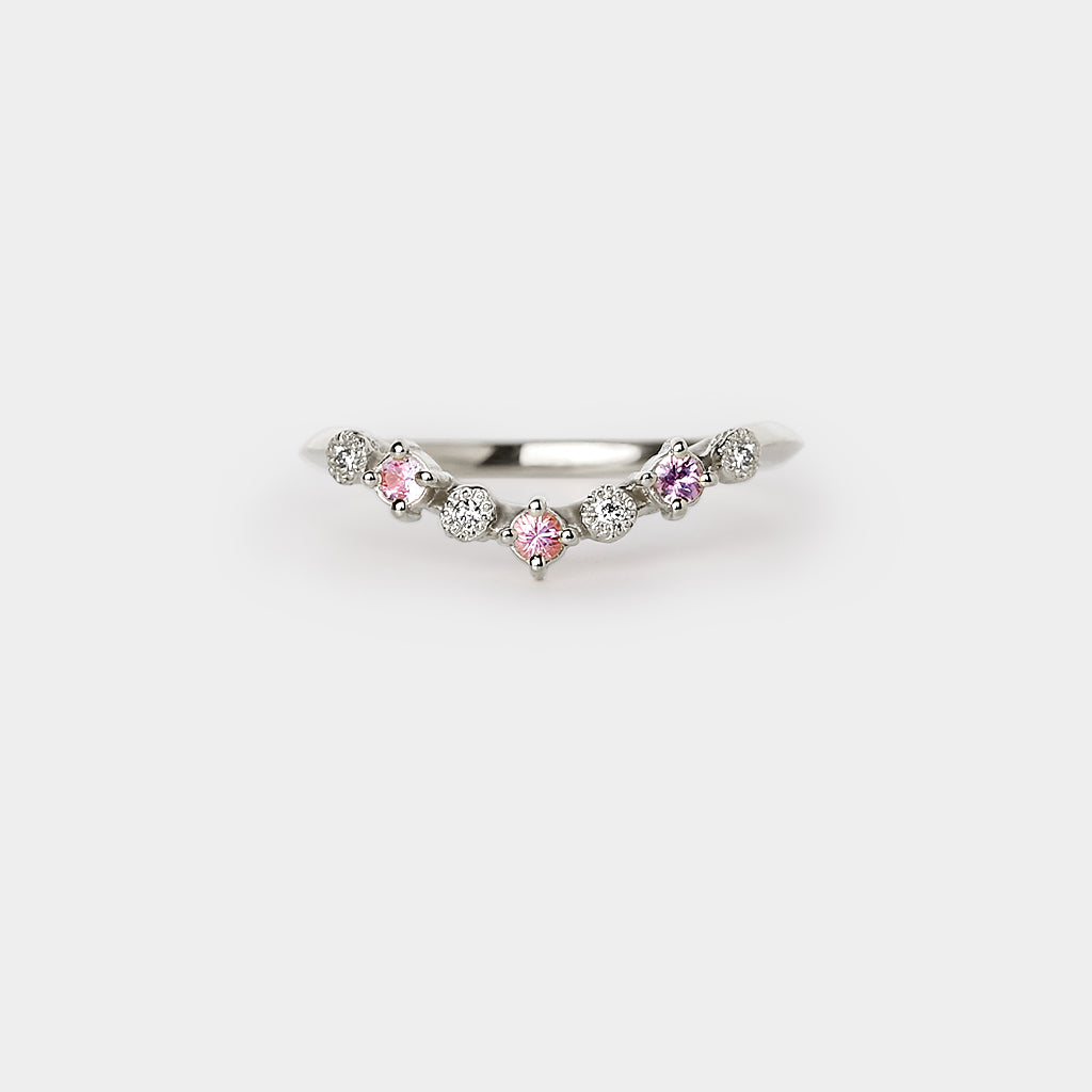Harmony Wavy Band - pink sapphire