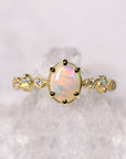 Harmony Crystal Opal Ring - 8x6mm Oval crystal opal