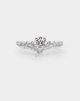 Promise engagement ring - Round natural white diamond