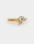 Promise engagement ring - Round natural white diamond