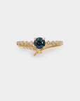 Promise engagement ring - 0.615ct round natural sapphire