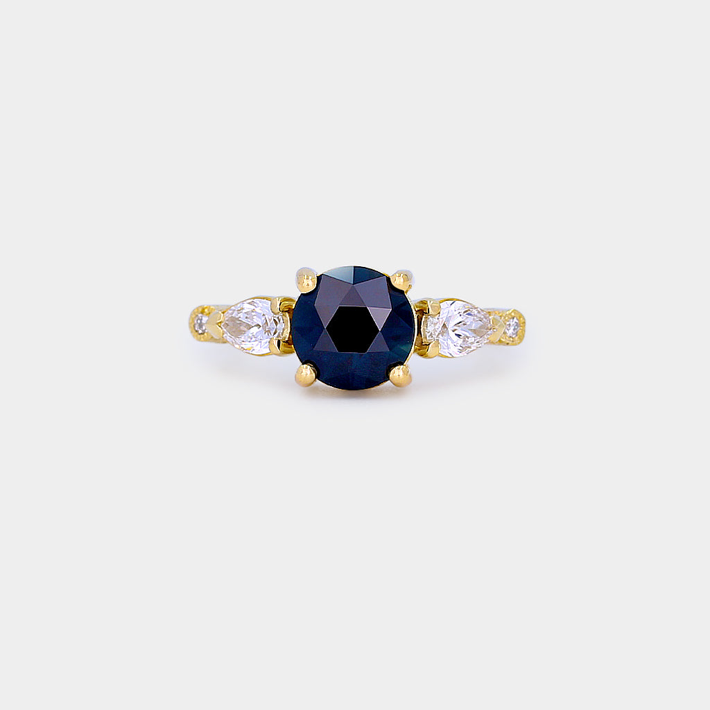 Astra sapphire ring - 2.23ct round sapphire