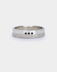 Black Diamonds Half Textured Band - natural black diamond