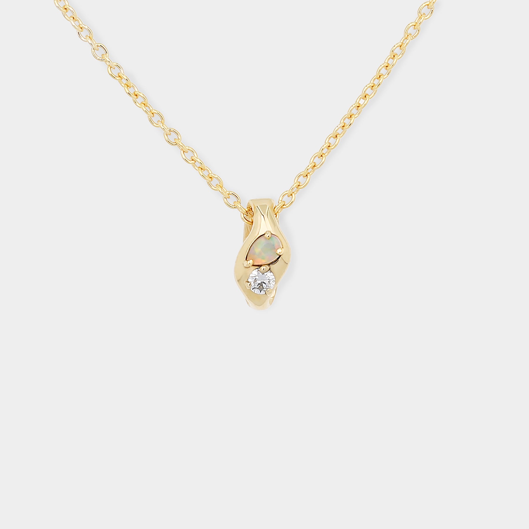 Dune Signet Diamond Necklace