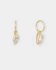 Dune Signet Diamond Hoop Earrings