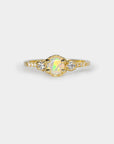 Destiny opal ring (with 4 claws) - 5mm round crystal opal