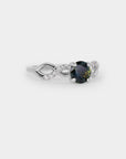 Infinity sapphire ring - 1.05ct round sapphire