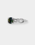 Infinity sapphire ring - 1.05ct round sapphire