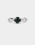 Infinity sapphire ring - 1.05ct round sapphire