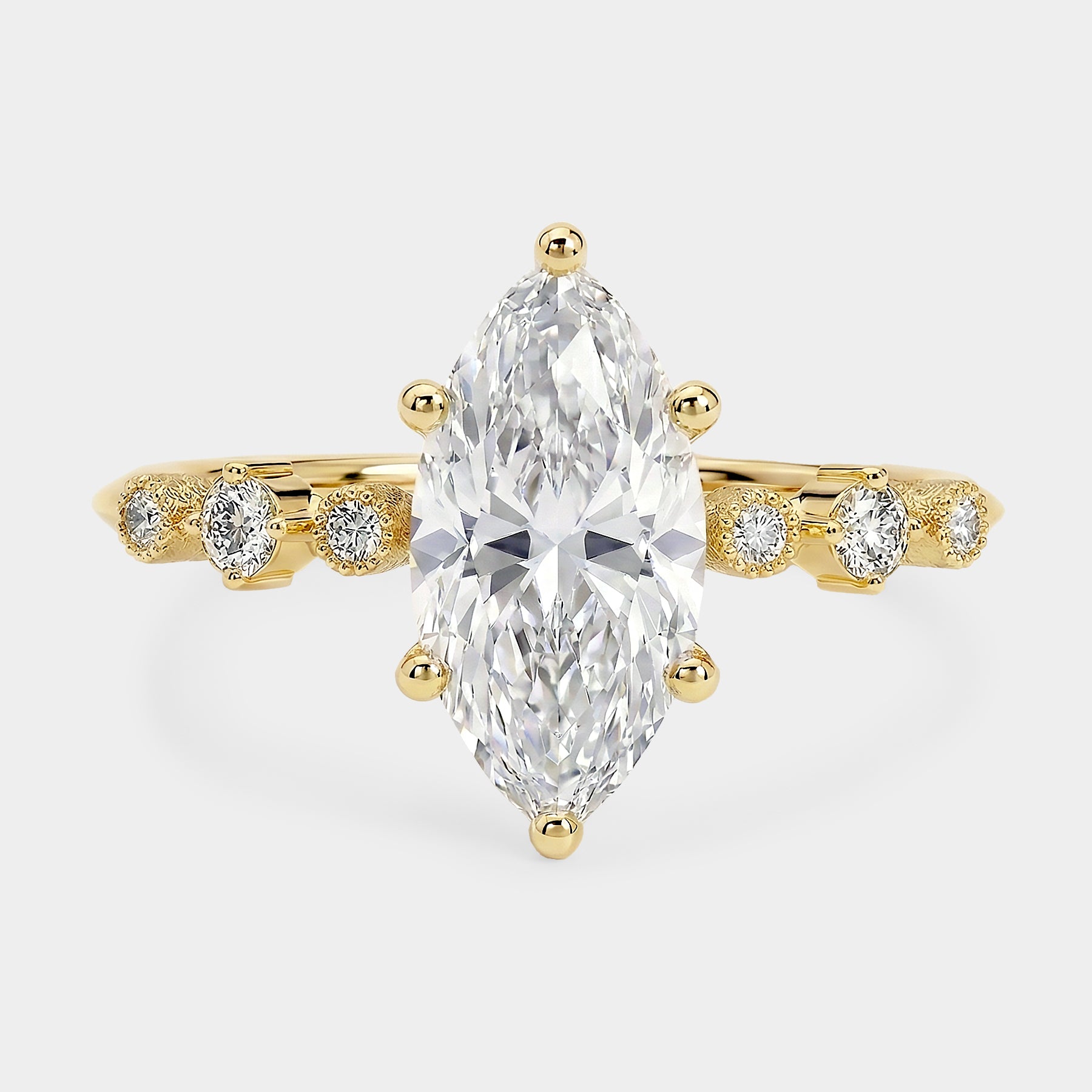 Harmony Diamond Ring - Marquise Lab Diamond