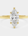 Pure Solitaire Diamond Ring - Marquise Lab Diamond