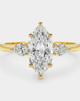 Arcéa Trilogy Diamond Ring - Marquise Lab Diamond