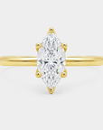 Petal Cathedral Diamond Ring – Marquise Lab Diamond