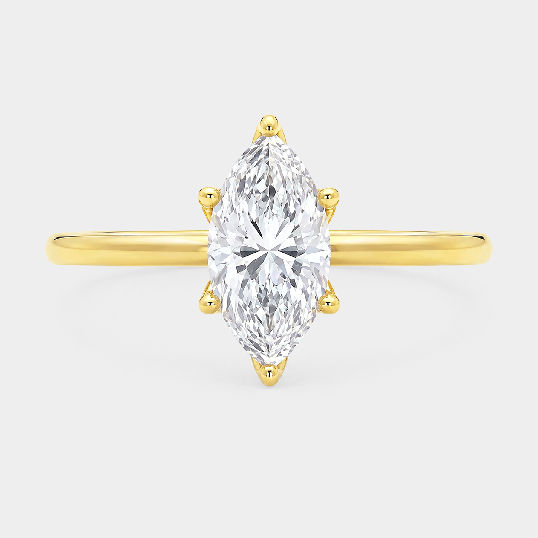 Petal Diamond Ring - Marquise Lab Diamond