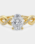 Infinity Diamond Ring - Oval Lab Diamond