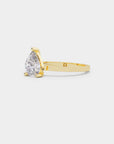 Pure Solitaire Diamond Ring - Pear Lab Diamond