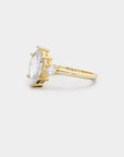 Solara Trilogy Diamond Ring - Marquise Lab Diamond