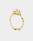 Solara Trilogy Diamond Ring - Oval Lab Diamond