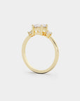 Solara Trilogy Diamond Ring - Round Lab Diamond