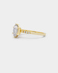 Star Solitaire Diamond Ring - Oval Lab Diamond