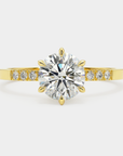 Star Solitaire Diamond Ring - Round Lab Diamond