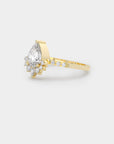Sunburst Diamond Ring - Pear Lab Diamond