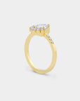 Sunburst Diamond Ring - Pear Lab Diamond