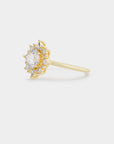 Sunray Halo Diamond Ring - Round Lab Diamond