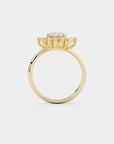 Sunray Halo Diamond Ring - Round Lab Diamond