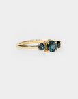 Trilogy Sapphire Ring - 0.53ct Round sapphire