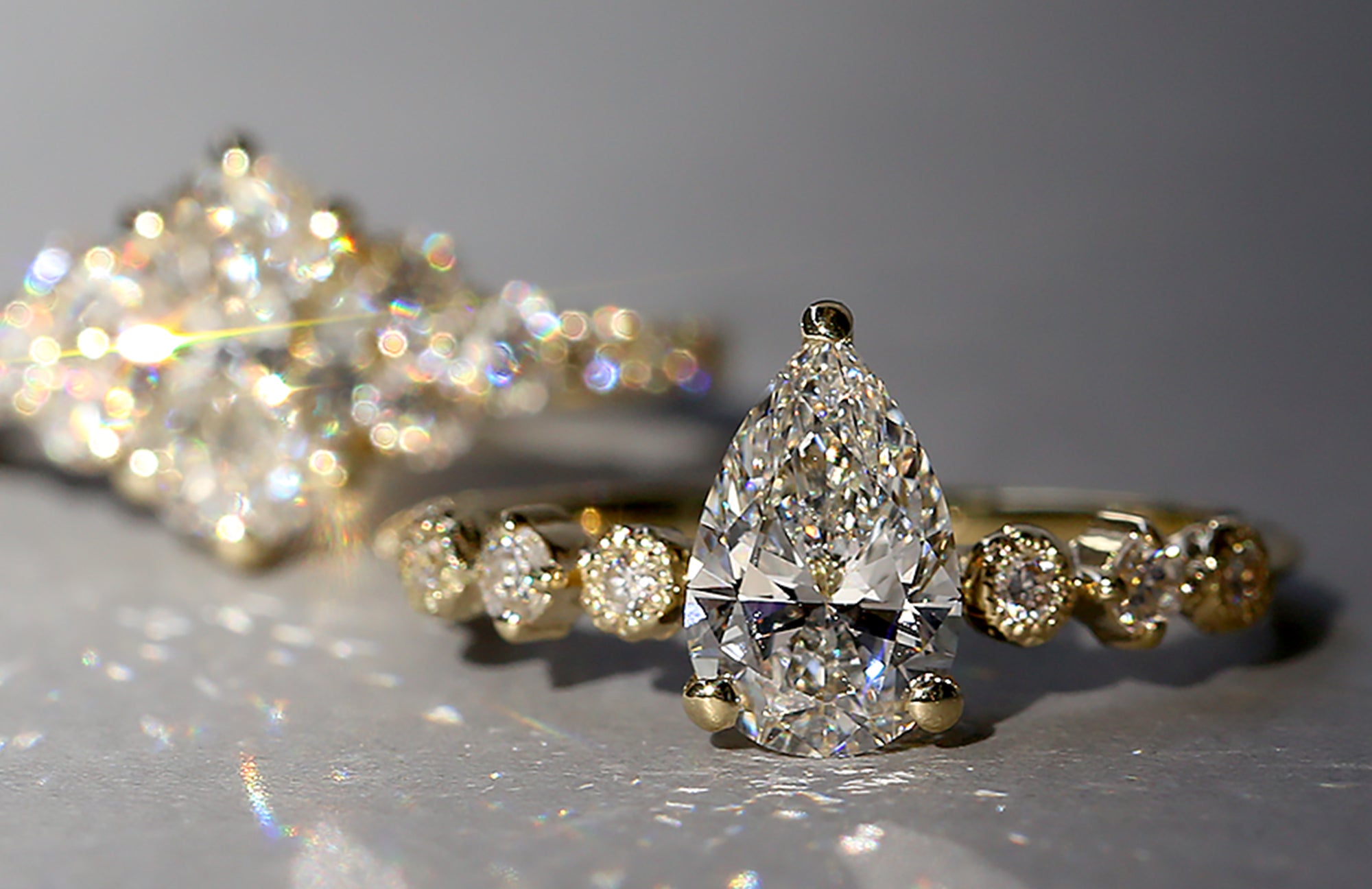 harmony ring-pear-lab diamond -james and irisa